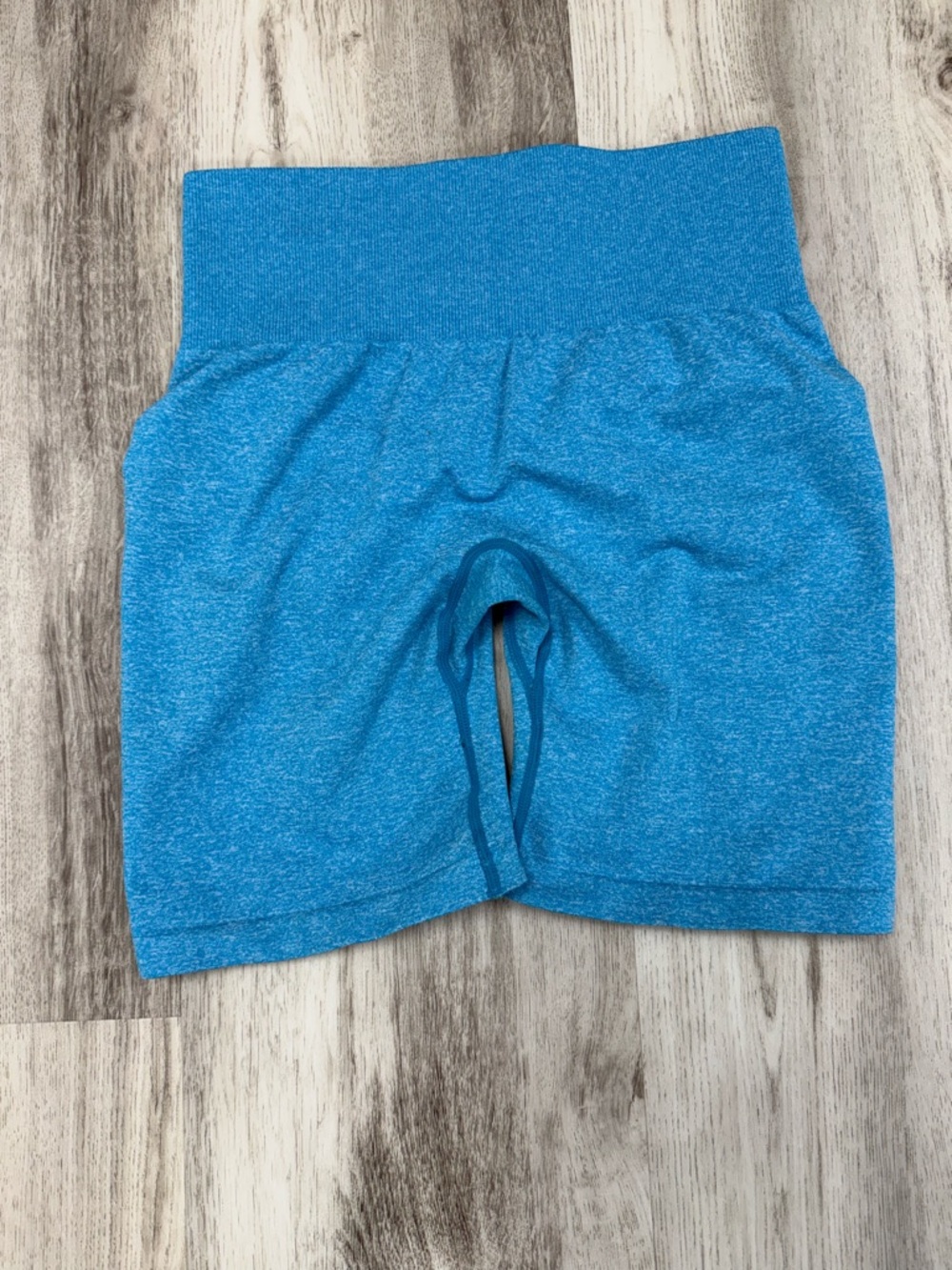 NYGYN woman’s blue high-waisted biker shorts